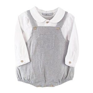 Babidu Galicia Creeper Romper with Shirt Set - Indigo Blue - NEW